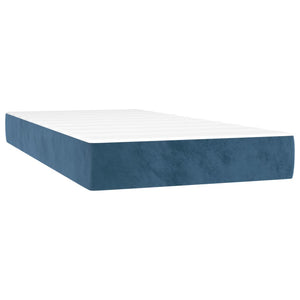 Letto Matrimoniale (con Materasso) Blu Scuro 200x200 cm in Velluto