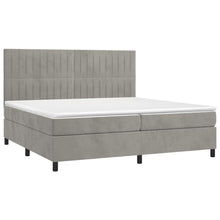 Indlæs billede til gallerivisning Letto Matrimoniale (con Materasso) Grigio Chiaro 200x200cm Velluto