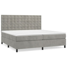 Indlæs billede til gallerivisning Letto Matrimoniale (con Materasso) Grigio Chiaro 200x200cm Velluto