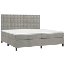 Indlæs billede til gallerivisning Letto Matrimoniale (con Materasso) Grigio Chiaro 200x200cm Velluto