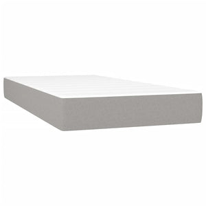 Letto Matrimoniale (con Materasso) Grigio Chiaro 200x200cm Tessuto
