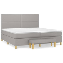 Indlæs billede til gallerivisning Letto Matrimoniale (con Materasso) Grigio Chiaro 200x200cm Tessuto