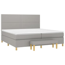 Indlæs billede til gallerivisning Letto Matrimoniale (con Materasso) Grigio Chiaro 200x200cm Tessuto