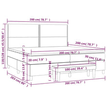 Load image into Gallery viewer, Letto Matrimoniale (con Materasso) Grigio Chiaro 200x200cm Velluto