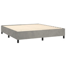 Load image into Gallery viewer, Letto Matrimoniale (con Materasso) Grigio Chiaro 200x200cm Velluto