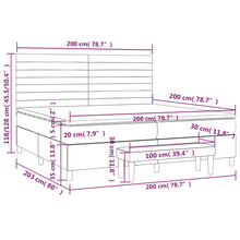 Load image into Gallery viewer, Letto Matrimoniale (con Materasso) Grigio Chiaro 200x200cm Velluto