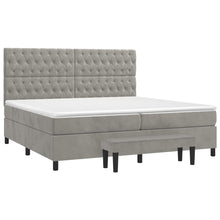 Indlæs billede til gallerivisning Letto Matrimoniale (con Materasso) Grigio Chiaro 200x200cm Velluto