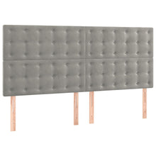 Load image into Gallery viewer, Letto Matrimoniale (con Materasso) Grigio Chiaro 200x200cm Velluto