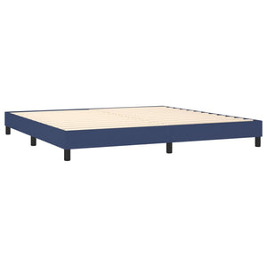 Letto Matrimoniale (con Materasso) 200x200 cm in Tessuto Blu