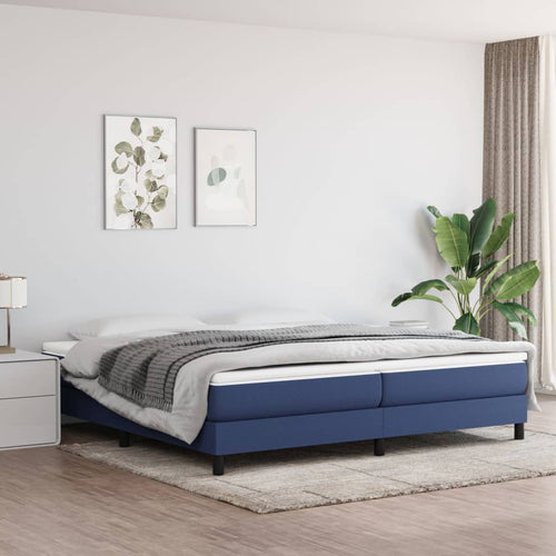 Letto Matrimoniale (con Materasso) 200x200 cm in Tessuto Blu
