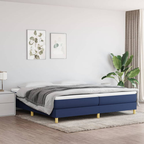 Letto Matrimoniale (con Materasso) 200x200 cm in Tessuto Blu