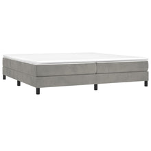 Indlæs billede til gallerivisning Letto Matrimoniale (con Materasso) Grigio Chiaro 200x200cm Velluto