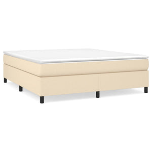 Letto Matrimoniale (con Materasso) Crema 160x200 cm in Tessuto