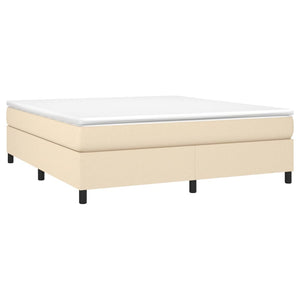 Letto Matrimoniale (con Materasso) Crema 160x200 cm in Tessuto