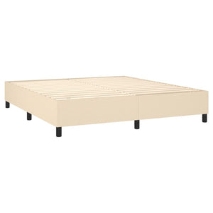 Letto Matrimoniale (con Materasso) Crema 160x200 cm in Tessuto