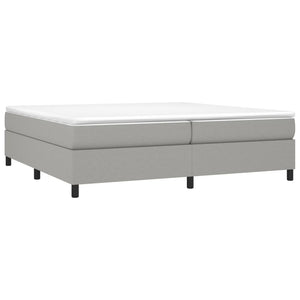 Letto Matrimoniale (con Materasso) Grigio Chiaro 200x200cm Tessuto