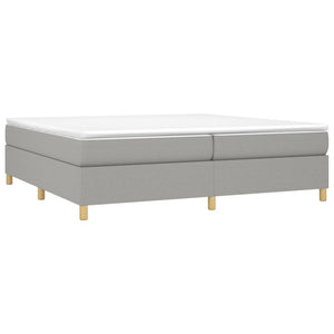Letto Matrimoniale (con Materasso) Grigio Chiaro 200x200cm Tessuto