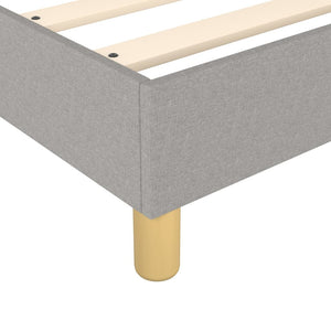 Letto Matrimoniale (con Materasso) Grigio Chiaro 200x200cm Tessuto