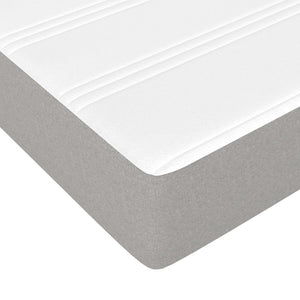 Letto Matrimoniale (con Materasso) Grigio Chiaro 200x200cm Tessuto
