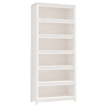Load image into Gallery viewer, Libreria Bianca 80x35x183 cm in Legno Massello di Pino