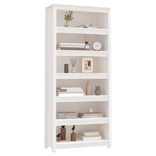 Load image into Gallery viewer, Libreria Bianca 80x35x183 cm in Legno Massello di Pino