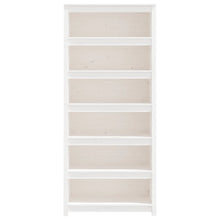 Load image into Gallery viewer, Libreria Bianca 80x35x183 cm in Legno Massello di Pino