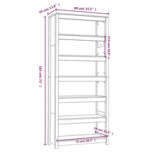 Load image into Gallery viewer, Libreria Bianca 80x35x183 cm in Legno Massello di Pino
