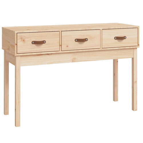 Mobiletto Consolle 3 Cassetti 114x40x75 cm in Massello di Pino