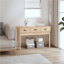 Load image into Gallery viewer, Mobiletto Consolle 3 Cassetti 114x40x75 cm in Massello di Pino