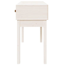 Carica l&#39;immagine nel visualizzatore di Gallery, Mobiletto Consolle Bianco 114x40x75 cm in Massello di Pino