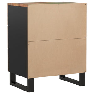 Mobiletto Industrial 3 Cassetti 50x33x62cm in Legno Massello Recupero