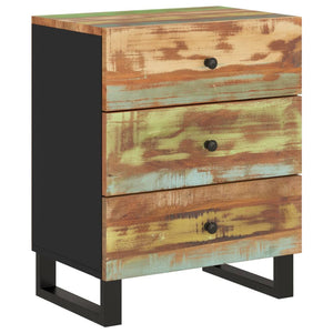 Mobiletto Industrial 3 Cassetti 50x33x62cm in Legno Massello Recupero