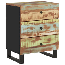Laden Sie das Bild in den Galerie-Viewer, Mobiletto Industrial 3 Cassetti 50x33x62cm in Legno Massello Recupero