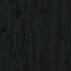 Cassapanca con Schienale Nera 112,5x51,5x96,5 cm in Legno Massello di Pino