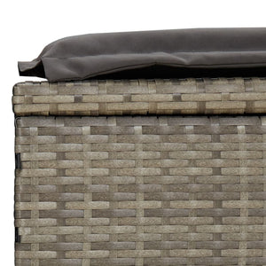 Lettino con Tetto Rotondo Grigio 211x57x140 cm Polyrattan Grigio