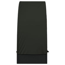 Charger l&#39;image dans la galerie, Lettino con Tetto Rotondo Nero 211x57x140 cm Polyrattan Nero