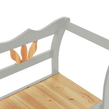 Carica l&#39;immagine nel visualizzatore di Gallery, Cassapanca con Schienale Grigia 107x45x75,5 cm Legno Massello di Abete