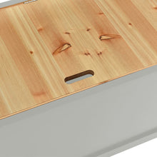 Carica l&#39;immagine nel visualizzatore di Gallery, Cassapanca con Schienale Grigia 107x45x75,5 cm Legno Massello di Abete