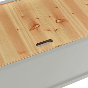 Cassapanca con Schienale Grigia 107x45x75,5 cm Legno Massello di Abete