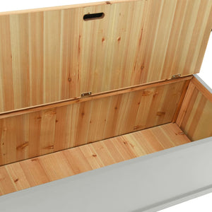 Cassapanca con Schienale Grigia 107x45x75,5 cm Legno Massello di Abete