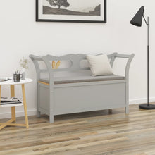 Carica l&#39;immagine nel visualizzatore di Gallery, Cassapanca con Schienale Grigia 107x45x75,5 cm Legno Massello di Abete