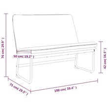 Load image into Gallery viewer, Divanetto Grigio Scuro 100x75x76 cm in Tessuto
