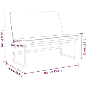 Divanetto Grigio Scuro 100x75x76 cm in Tessuto