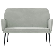 Load image into Gallery viewer, Divanetto Grigio Chiaro 108x79x79 cm in Velluto