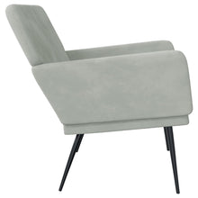Load image into Gallery viewer, Divanetto Grigio Chiaro 108x79x79 cm in Velluto