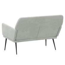 Load image into Gallery viewer, Divanetto Grigio Chiaro 108x79x79 cm in Velluto