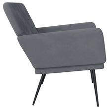 Carica l&#39;immagine nel visualizzatore di Gallery, Divanetto Grigio Scuro 108x79x79 cm in Velluto
