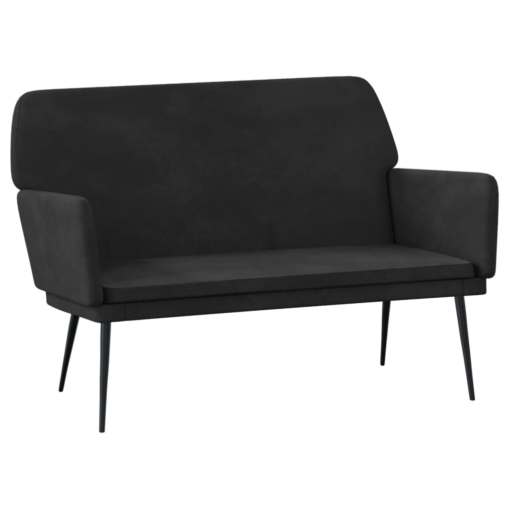 Divanetto Nero 108x79x79 cm in Velluto