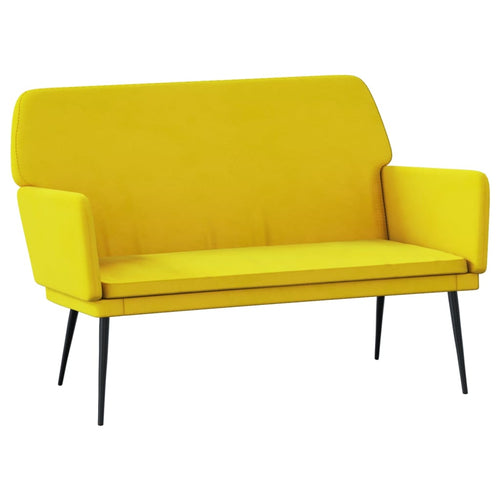Divanetto Giallo 108x79x79 cm in Velluto