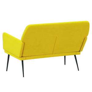 Divanetto Giallo 108x79x79 cm in Velluto